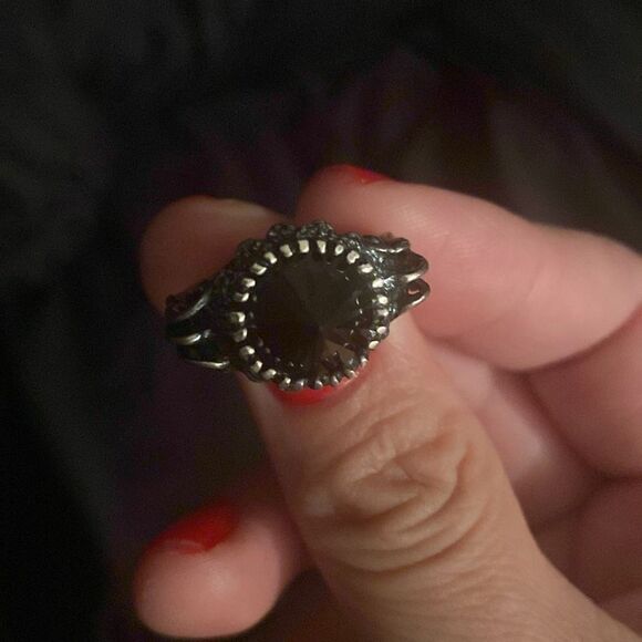 NEW Bloodmilk Jewelry Belonging to the Darkness Silver & Black Onyx Gothic Ring - Picture 6 of 7